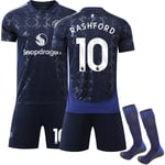 Manchester United Borta Fotbollströja Barn 2024-2025 Kit Nr. 10 Rashford 22