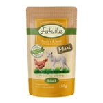 Lukullus Naturkost Adult Mini Grain Free 6 x 150 g - Fjäderfä & lamm