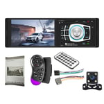 Car MP5 Player, 4012B 4.1 Inch Bluetooth Touch Screen 1 Din Car Radio Stereo FM USB MP5 Player One Color with 4-LED Rear Camera