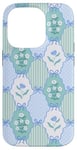 Coque pour iPhone 14 Pro Coquette bleu clair nœud vintage fleur à pois mignon