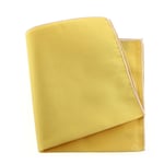 Pochette soie, Oro, ourlet Rose crocus - Jaune -  FABRIQUE EN ITALIE.