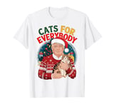 Trump Cats for Everyone Christmas Cat Funny Xmas Women Santa T-Shirt