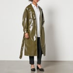 Jakke Winona Oversized Faux Patent Leather Mac - L