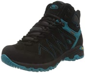 Brütting Mount Kapela High, Chaussure de course tout terrain Femme, Noir/Turquoise, 40 EU