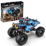 CaDA Monster Truck (télécommandé, avec Moteurs Pro), Bleu Clair, 699 pièces (Compatible avec Lego Technic 42099) C61008W