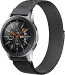 22mm Bracelet En Acier Inoxydable Pour Samsung Galaxy Watch 46mm/Galaxy Watch 3 45mm/Gear S3 Frontier/Classic/Moto 360 2nd Gen 46mm/Huawei Watch Gt/Gt 2 46mm/Gt2 Pro/Gt2e (Noir)[Con111119]