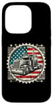 iPhone 14 Pro Semi-Trailer Trucker Big Rig American Flag Truck Driver Case