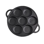 SOGA 31.5cm Cast Iron Takoyaki Fry Pan Octopus Balls Maker 7 Hole Cavities Grill Mold - Frying Pans - ZPai011