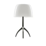 Foscarini - Lumiere Bordslampa Stor -Vit/Svart krom - Bordslampor - Rodolfo Dordoni - Vit