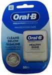 Oral-B Pro-Expert Advanced Healthy Gums Unflavoured Waxed Floss Tape - 50m X 2