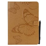 JIan Ying Case Universal for Apple iPad Air, iPad Air 2, iPad 9.7 (2017)/(2018) Patterns Tablet Shell Cover Protector Yellow butterfly