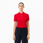 Lacoste Polo L.12.D slim fit en mini piqué stretch Taille 40 Rouge