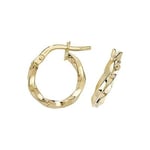 James Moore TH ER1008-10 9k Yellow Gold Hoop Earrings 10 mm Jewellery