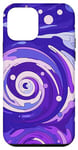 iPhone 12 mini Swirl Purple Color Illustration Pattern Abstract Art Case