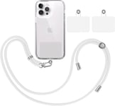 Packcordon Universel Pour Mobile [Blanc] + 2 Patchs De Fixation Supplémentaires Et Sangle De Suspension Amovible Réglable Et Résistante Compatible Avec Toutes Les Marques De Télé[Sma070544]