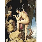 Ingres Oedipus Sphinx Greek Myth Painting Unframed Wall Art Print Poster Home Decor Premium