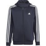 adidas Garçon Train Essentials AEROREADY 3-Stripes Regular-Fit Full-Zip Hoodie, Legend Ink/White, 15-16 Years