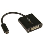 StarTech.com USB C to DVI Adapter - Black - 1920x1200 - USB Type C Video Conv...