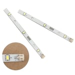 2x LED-ljusremsa för Rongsheng Hisense Logik Kylskåp och Frys MDDZ-162A 1629348