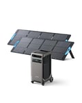 Anker SOLIX F3800 Portable Power Station with 2× 200W Solar Panels, 3840Wh LiFePO4 Battery, 120V/240V 6000W AC Output, Solar Generator for Home Use, RVs, Emergencies, Outages, and Outdoor Camping