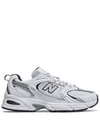 New Balance Unisex 530 Trainers - White/blue, White/Navy, Size 6, Women