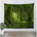 Tenture Murale Psychédélique Arbre Forêt tapis Tissu drap mural Décoration Murale Maison Salon Chambre Dortoir Bohème Nature Paysage Avec Courte