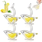 Deluxe Design Individuell Citronpress, Citronpress Manuell Citruspress Handpress Akryl Bordsartiklar Transparent Serveringsartiklar(4PCS Vit)-