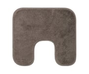 Gözze - Tapis de Bain Antidérapant Premium avec découpe, RIO, 100% microfibres, Idéal comme tapis de WC pour toilettes au sol, 50 x 45 cm - Taupe