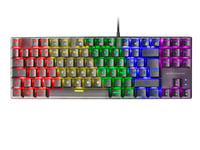 Mars Gaming MK80 Noir, Clavier Gaming Mécanique TKL FRGB, Antighosting, Switch Mécanique Marron, Langue Italien