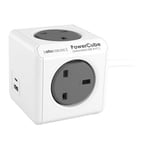 Allocacoc PowerCube 'Extended USB' 4-Socket Mains Extension Cube with