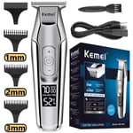 Kemei KM-5027 Cordless Hair Beard Trimmer For Men LED Digital Clipper Detailer