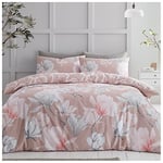 GC GAVENO CAVAILIA Parure de lit réversible à Motif Floral - Housse de Couette Douce et Confortable - Rose pâle