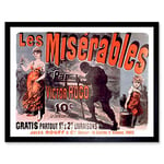 Cheret Hugo Les Miserables Cosette Advert Art Print Framed Poster Wall Decor 12x16 inch