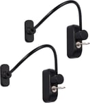 2pcs Verrouillage Coulissante Fenêtre Entrebâilleur de Porte Serrure Porte Coulissante Bloque Bébé Enfant Verrou de Sécurité Câble Catch Fils-Noir avec Clé en Acier Inoxydable Garage Placard(Q1421)