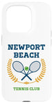 Coque pour iPhone 15 Pro Club de tennis Preppy de Newport Beach, Californie du Sud