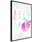 Plakat - Rainbow Home - 30 x 45 cm - Sort ramme