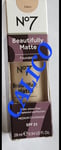 No7 BEAUTIFULLY MATTE SPF 15 FOUNDATION CALICO 28ML New