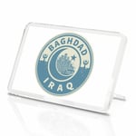 Iraq Green Classic Fridge Magnet - Awesome Color Baghdad Kitchen Gift #7444