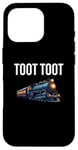 Coque pour iPhone 16 Pro Œuvre d'art amusante en train de Noël Toot Tut Toot