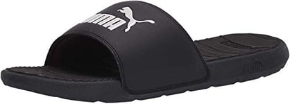 PUMA Women's Cool Cat Slide Sandal, Black/White, 9 UK