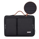 Sacoche / Sac pochette pour PC ordinateur portable 15 pouces noir  - Malette de voyage/affaires Notebook avec compartiment poches de rangement et poignée noire - Laptop Bag XEPTIO - Neuf