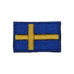 Svensk flagga med kardborre 4x2,5 cm