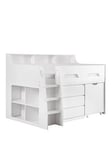 Julian Bowen Noah Midsleeper Bed With Desk, Drawers And Shelving