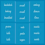 The Home Edit by iDesign 18-Piece Pre-printed Handwritten Script Clear Labels for Kitchen Pantry