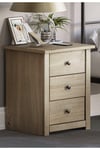 Vida Designs Panama 3 Drawer Bedside Chest of Drawers Bedroom Furniture