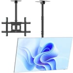 ONKRON Ceiling Mount for TV of 32-80 Inch, Ceiling TV Bracket up to 68,2 kg - Height Adjustable Ceiling TV Mount with VESA 100x100 - VESA 600x400/Tilt and Swivel TV Bracket from Ceiling N1L-B Black