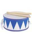 Goki Wooden Drum with Sticks Blue/White