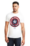 Captain America Comic Shield Cotton T-Shirt