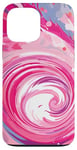 iPhone 13 Pro Max Swirl Pink Color Illustration Pattern Abstract Art Case