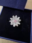 Swarovski Eternal Flower ring 55 Flower Pink Mixed metal finish RRP £145 New💕